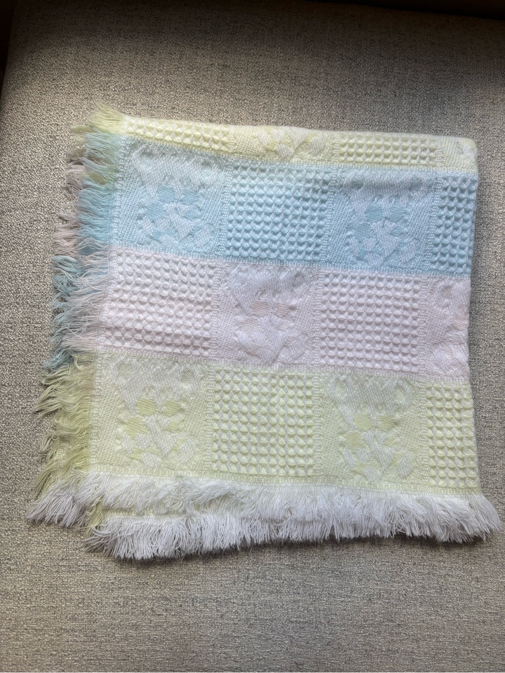 Pastel vintage baby blanket